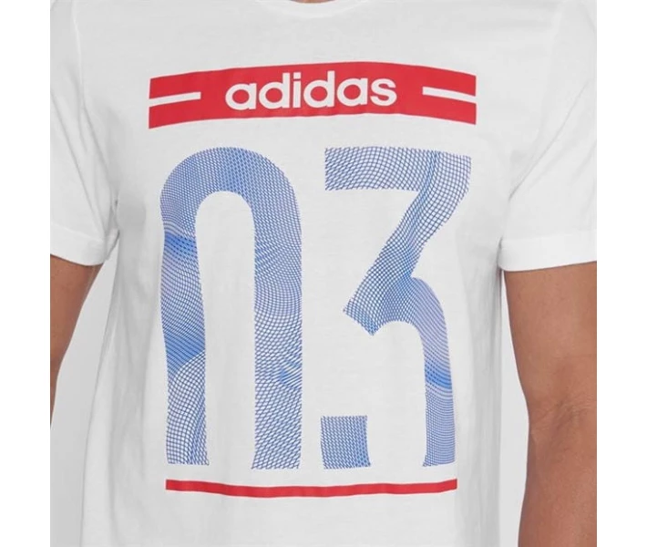 Фото - чоловічу футболку Футболка adidas 03 Wht/Blue/Red S