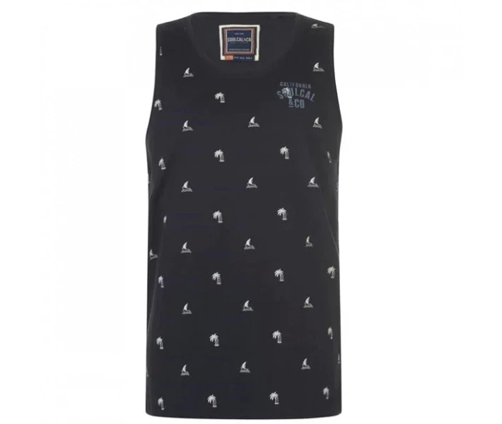 Фото - чоловічу майку Майка SoulCal All Over Print Tank Navy Palm S