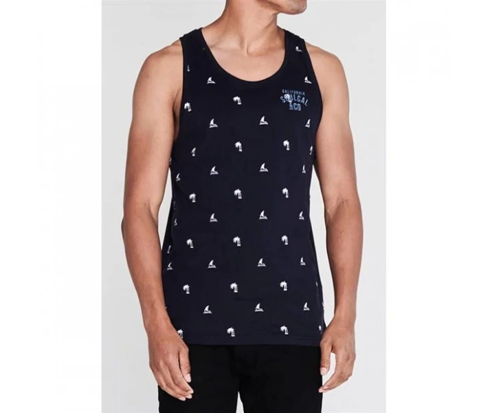 Фото - чоловічу майку Майка SoulCal All Over Print Tank Navy Palm S