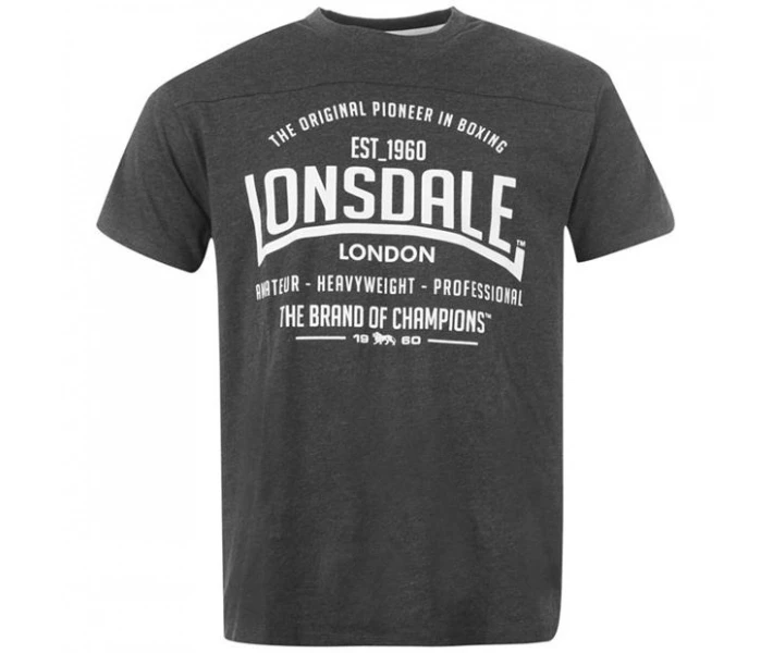 Фото - чоловічу футболку Футболка Lonsdale Box Charcoal M XS