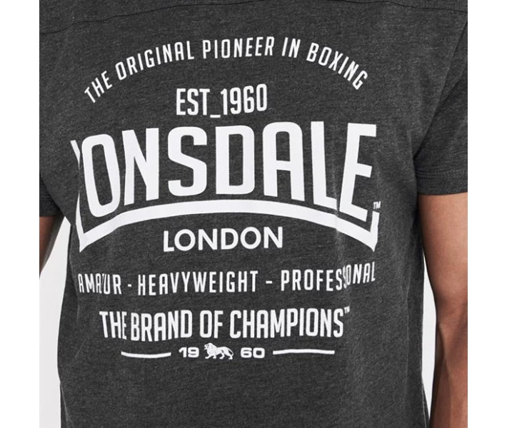 Фото - чоловічу футболку Футболка Lonsdale Box Charcoal M XS