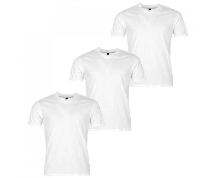 Фото - чоловічу футболку Футболка Donnay V Neck T Shirt White 3 шт 4XL