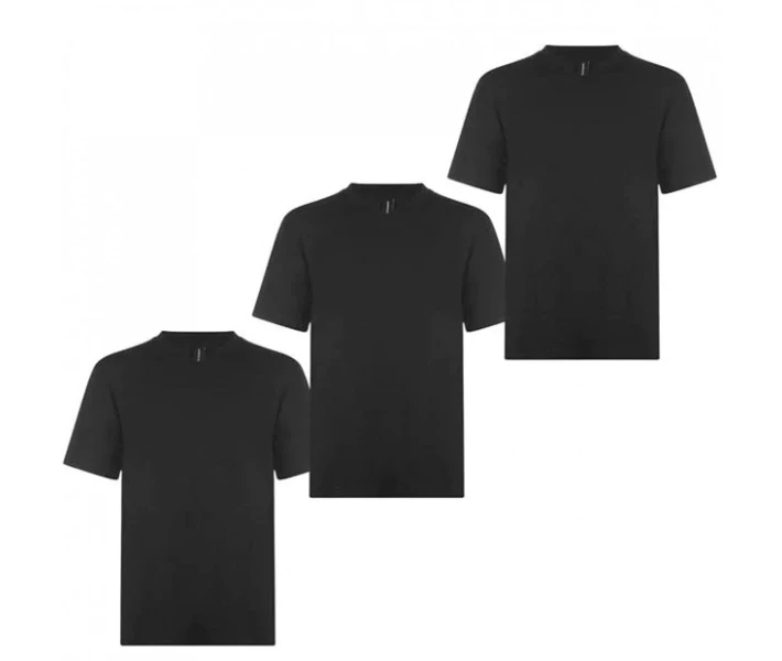 Фото - чоловічу футболку Футболка Donnay Three Pack V Neck T Shirt Black S