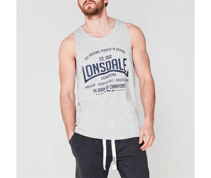 Фото - чоловічу майку Майка Lonsdale Boxing Vest Grey Marl S