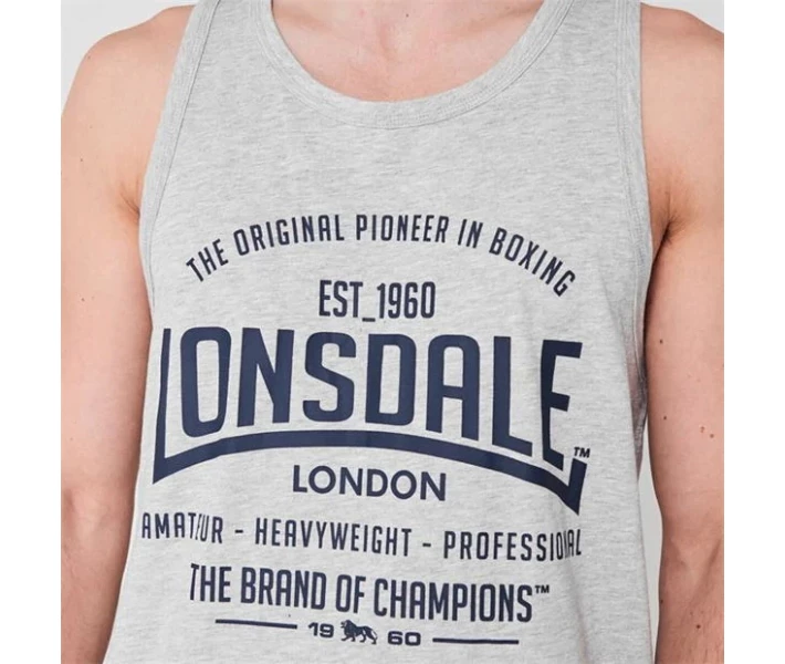Фото - чоловічу майку Майка Lonsdale Boxing Vest Grey Marl S