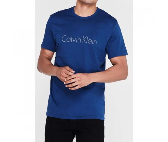 Фото - чоловічу футболку Футболка Calvin Klein Sleepwear Logo Crew Blue M