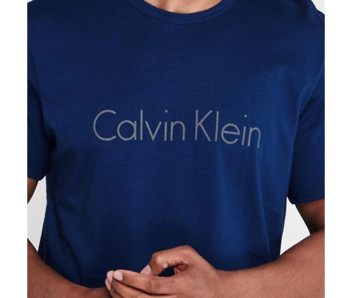 Фото - чоловічу футболку Футболка Calvin Klein Sleepwear Logo Crew Blue M