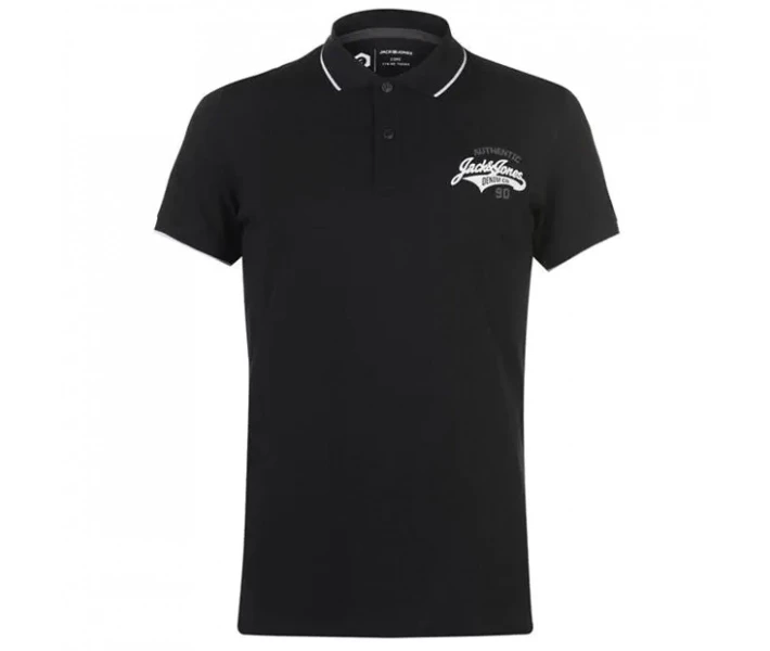 Фото - чоловіче поло Поло Jack and Jones Core Heritage Black XXL