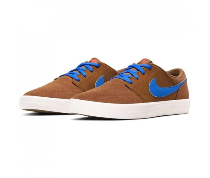 Фото - чоловічий кед Кеди Nike SB Solarsoft Portmore 2 Skate Brown/Blue 44