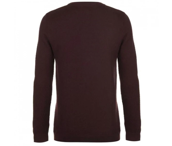 Фото - чоловічий джемпер Джемпер Linea Norton Honeycomb Crew Burgundy XXL