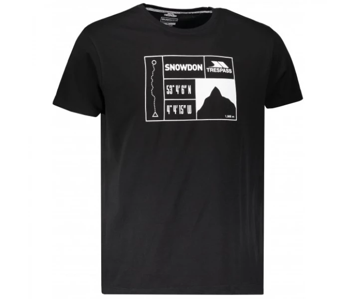 Фото - чоловічу футболку Футболка TRESPASS SNOWDON BLACK L