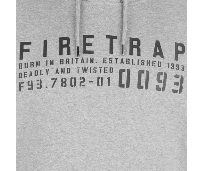 Фото - чоловіче худі Худі Firetrap Graphic OTH Grey Marl S