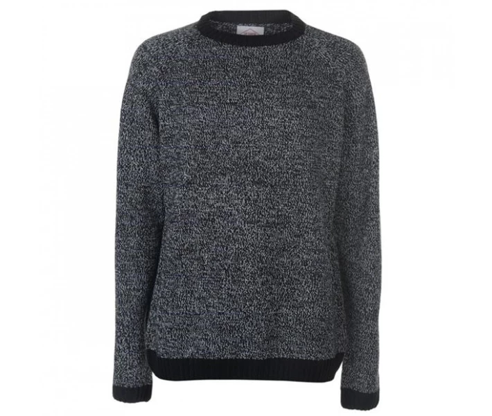 Фото - чоловічий джемпер Джемпер Lee Cooper Contrast Crew Neck Knit Black / White XL