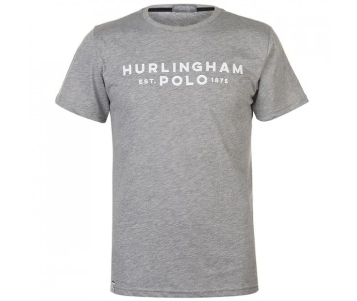 Фото - чоловічу футболку Футболка Hurlingham Polo 1875 Essential Graphic Grey Marl S