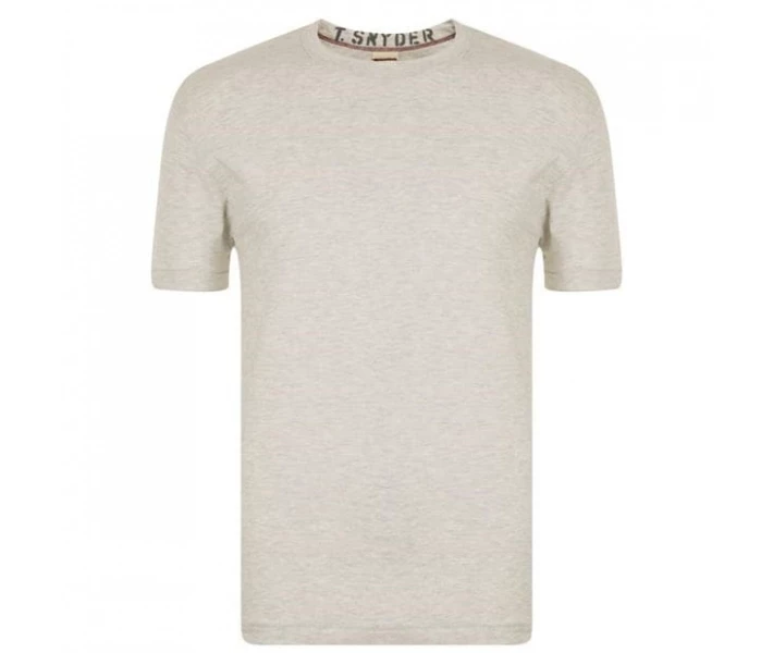 Фото - чоловічу футболку Футболка Champion Neck Logo Oatmeal Heather XL