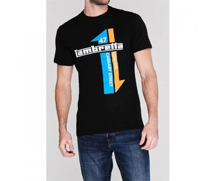 Фото - чоловічу футболку Футболка Lambretta GraphicTee Snr03BX99 Black S