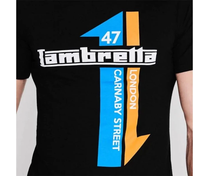 Фото - чоловічу футболку Футболка Lambretta GraphicTee Snr03BX99 Black S