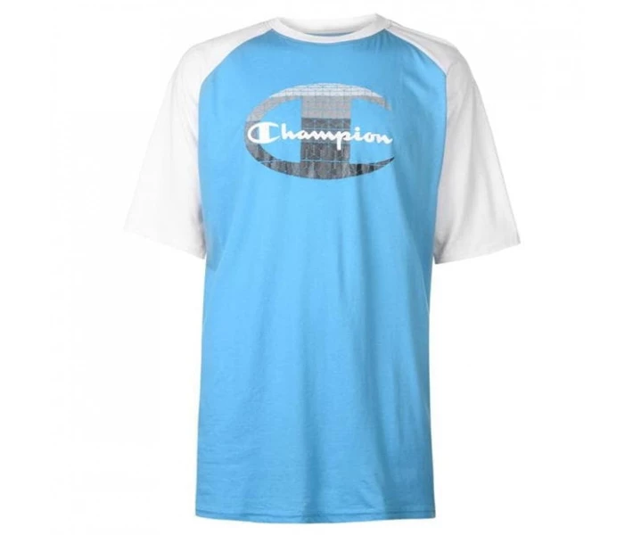 Фото - чоловічу футболку Футболка Champion Raglan Sleeve Turq XXXL