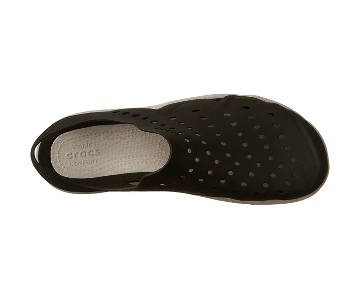 Фото - чоловічий аквашуз Акваобувь Crocs Swiftwater Wave Black/Grey 39