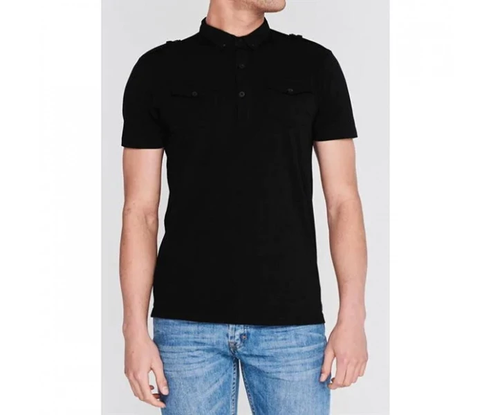 Фото - чоловіче поло Поло Firetrap Double Pocket Men's Black M