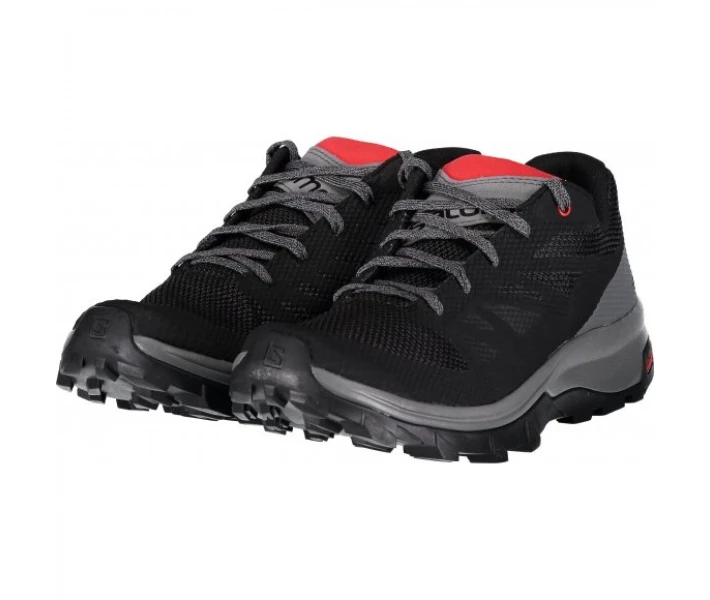 Фото - чоловічий кросівок Кросівки SALOMON OUTLINE L40477500 BLACK/QUIET
 SHADE/HIGH RISK RED 44.6