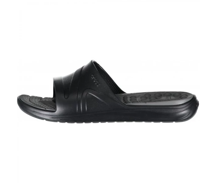 Фото - чоловічий шльопанець Шльопанці CROCS REVIVA SLIDE 205546-0DD BLACK/SLATE GREY 41