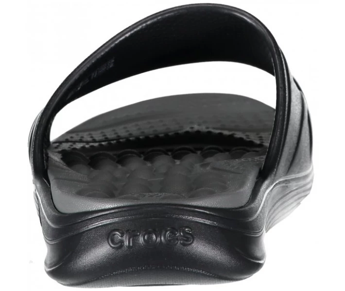Фото - чоловічий шльопанець Шльопанці CROCS REVIVA SLIDE 205546-0DD BLACK/SLATE GREY 41
