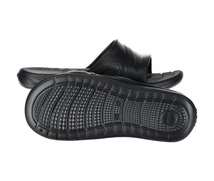 Фото - чоловічий шльопанець Шльопанці CROCS REVIVA SLIDE 205546-0DD BLACK/SLATE GREY 41