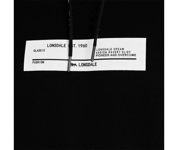 Фото - чоловіче худі Худі Lonsdale C Fl Sn01 Black L