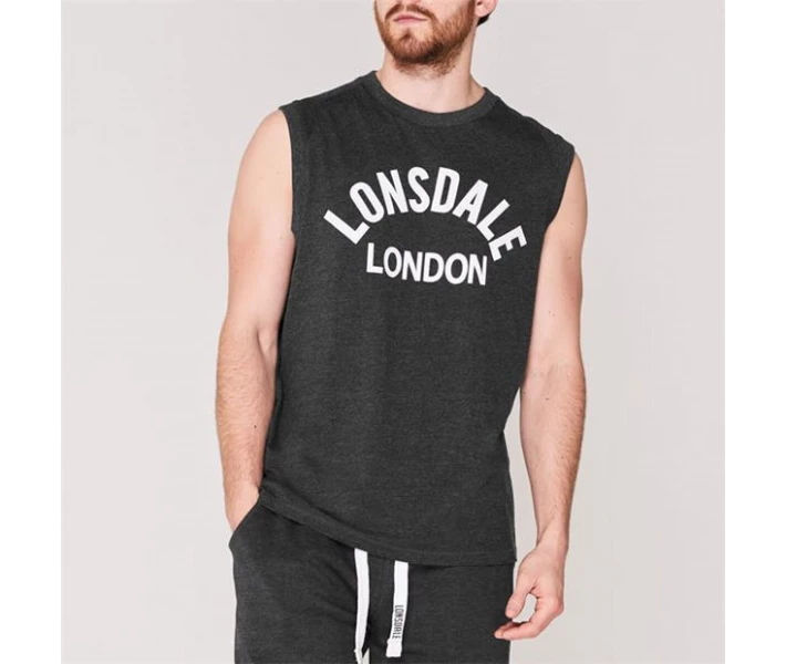 Фото - чоловічу майку Майка Lonsdale Box Tank Vest Charcoal XL