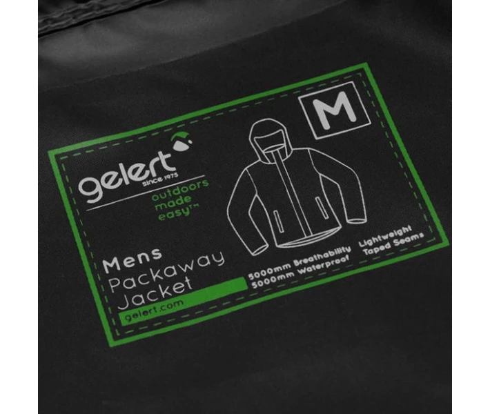 Фото - чоловічий дощовик Дощовик Gelert Packaway Waterproof Black XXL