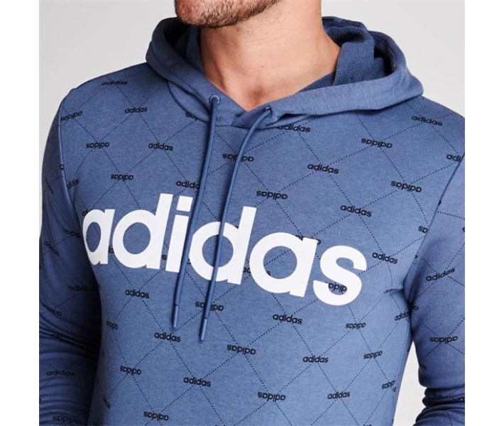 Фото - чоловіче худі Худі adidas Linear AOP Hood 94 Blue / Wht / Blk S
