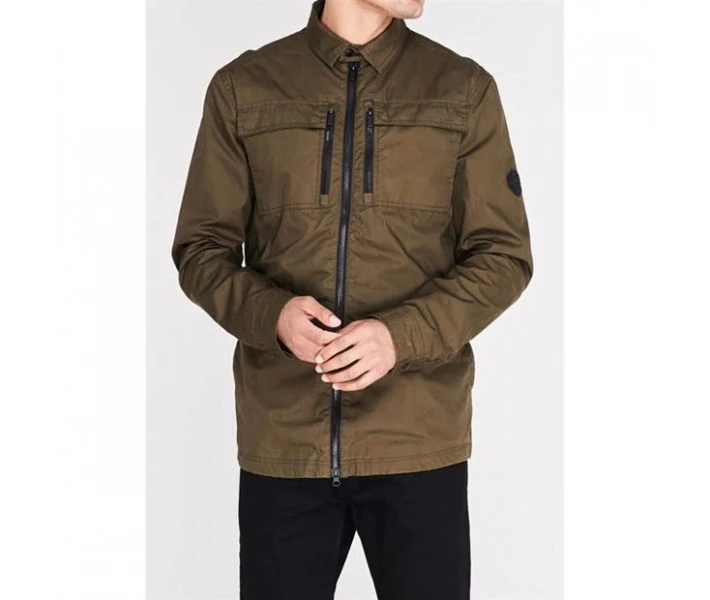 Фото - куртку мужскую Куртка Firetrap Zip Shacket Khaki S