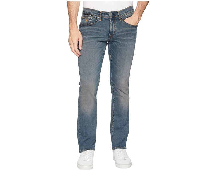 Фото - чоловічі джинси Джинси U.S. POLO ASSN. Slim Straight Stretch Denim Jeans in Blue Blue 40W 32L