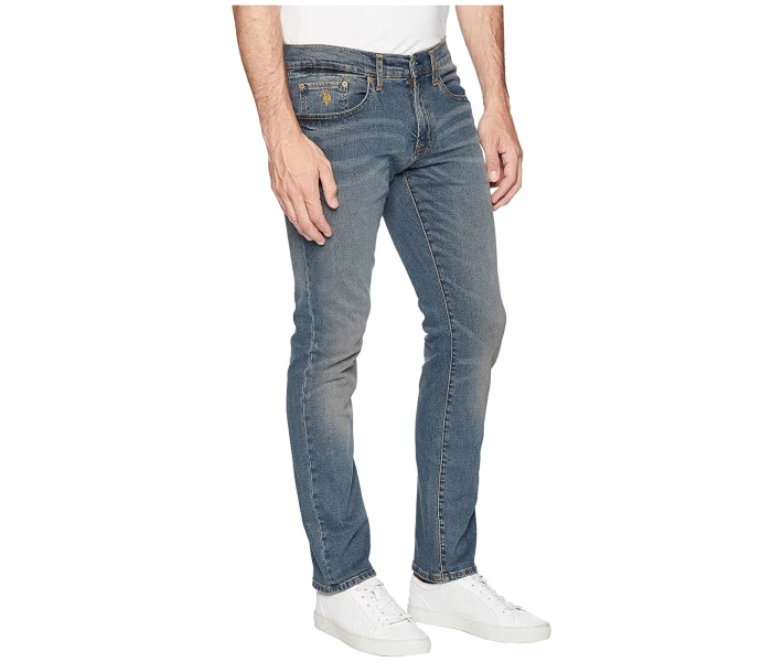 Фото - чоловічі джинси Джинси U.S. POLO ASSN. Slim Straight Stretch Denim Jeans in Blue Blue 40W 32L