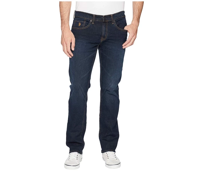 Фото - чоловічі джинси Джинси U.S. POLO ASSN. Slim Straight Stretch Denim Jeans in Blue Blue 33W 32L