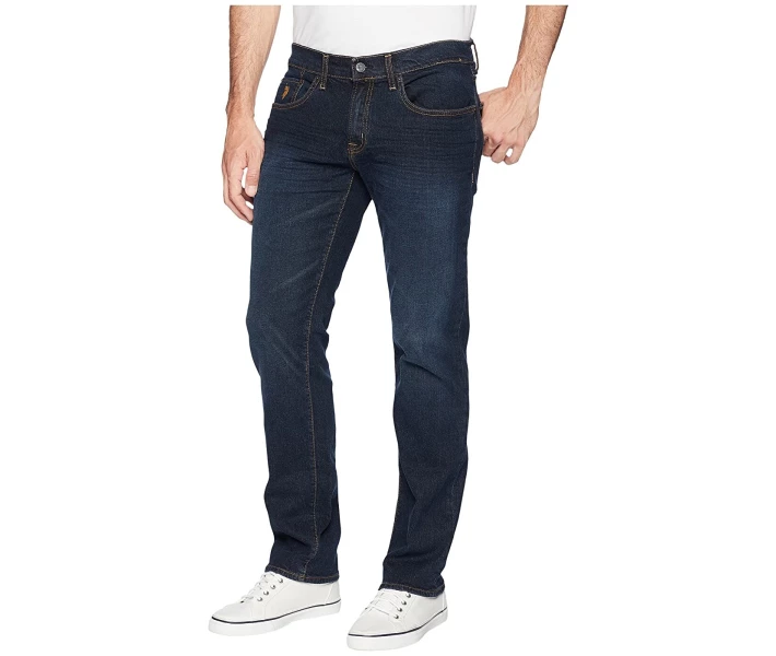 Фото - чоловічі джинси Джинси U.S. POLO ASSN. Slim Straight Stretch Denim Jeans in Blue Blue 33W 32L