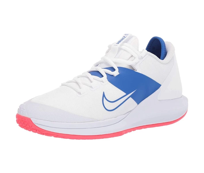 Фото - чоловічий кросівок Кросівки для тенісу Nike Court Air Zoom Zero HC White/White/Game Royal/Flash Crimson 42.5
