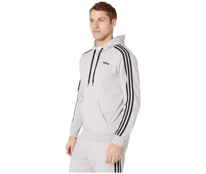 Фото - чоловічу толстовку Футболка adidas Essentials 3-Stripes Pullover French Terry Gray L
