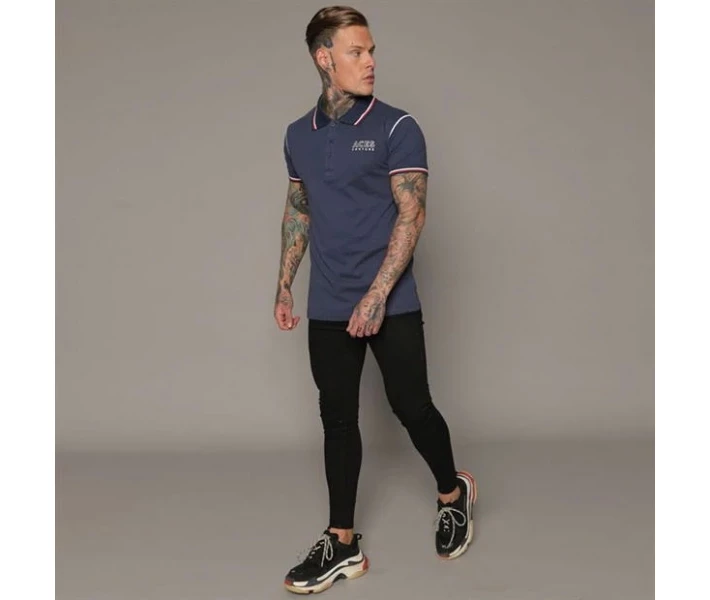 Фото - чоловіче поло Поло Aces Couture Statement Navy M