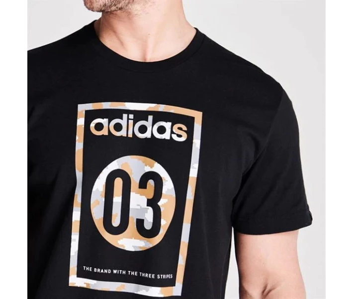 Фото - чоловічу футболку Футболка adidas 03 Camo Black/Grey XL