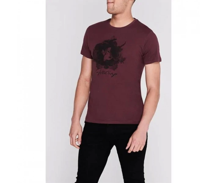 Фото - чоловічу футболку Футболка Firetrap Graphic Lady 2 - Burg L