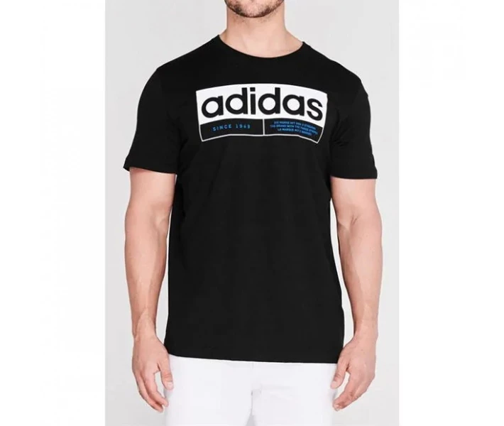 Фото - чоловічу футболку Футболка adidas New Box Linea T-Shirt Blk/Wht/Blue L