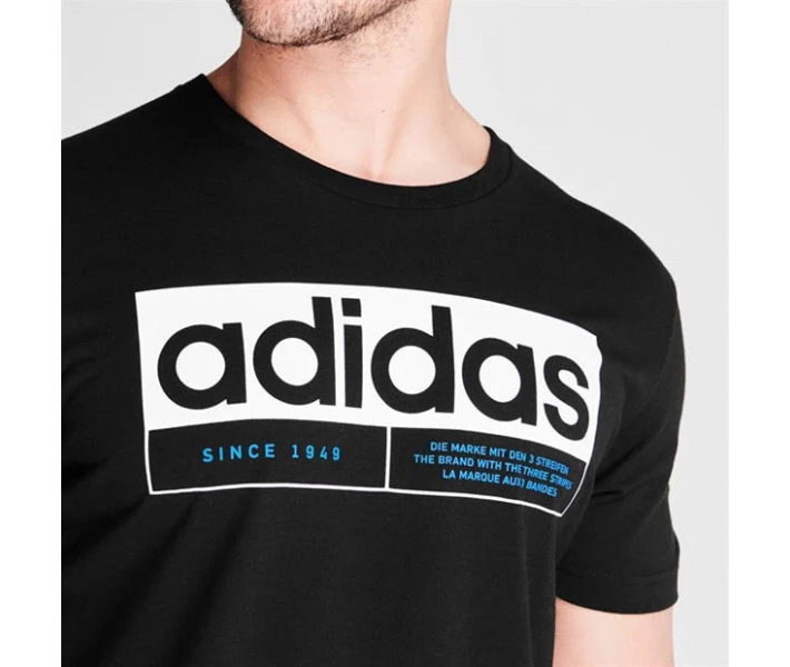 Фото - чоловічу футболку Футболка adidas New Box Linea T-Shirt Blk/Wht/Blue L