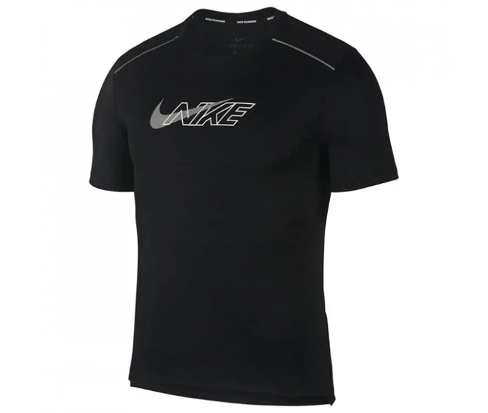 Фото - чоловічу футболку Футболка Nike Miler Sleeve Black/Silver L
