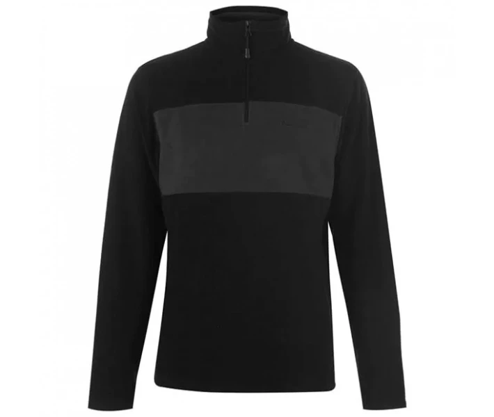 Фото - чоловічу толстовку Толстовка Pierre Cardin Quarter Zip Two Colour Fleece Black / Charcoal XL
