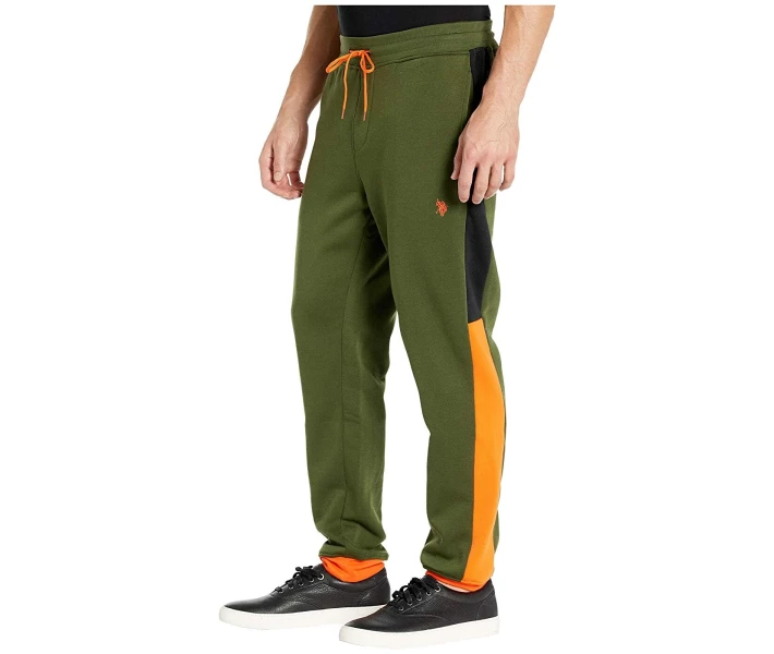 Фото - чоловічі спортивні штани Штани U.S. POLO Tricolor Wordmark Jogger Rifle Green L