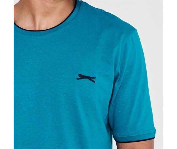 Фото - чоловічу футболку Футболка Slazenger Tipped Teal Blue 4XL
