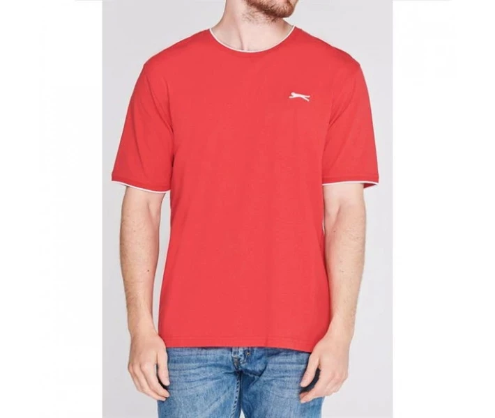 Фото - чоловічу футболку Футболка Slazenger Tipped Red 4XL