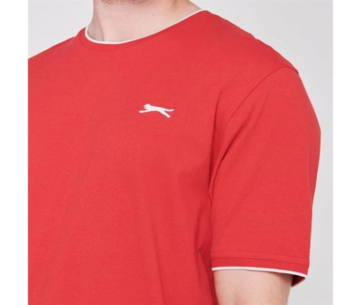 Фото - чоловічу футболку Футболка Slazenger Tipped Red 4XL